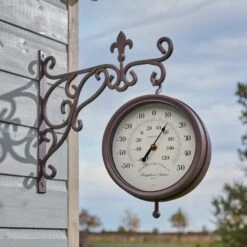 Outside In 35cm Marylebone Double-Sided Station Clock & Thermometer -Outlet The Gardeny Store 5050642006309 3