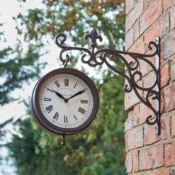 Outside In 35cm Marylebone Double-Sided Station Clock & Thermometer -Outlet The Gardeny Store 5050642006309 4