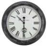 Outside In 12" Black Biarritz Clock 2 Outside In 12" Black Biarritz Clock -Outlet The Gardeny Store 5050642016933