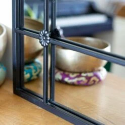 La Hacienda 100cm Black Arched Arundel Indoor/Outdoor Mirror -Outlet The Gardeny Store 5055025559083 3