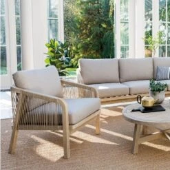 Kettler Cora Rope Lounge Wooden Armchair (Pair) -Outlet The Gardeny Store 9333190256874 3